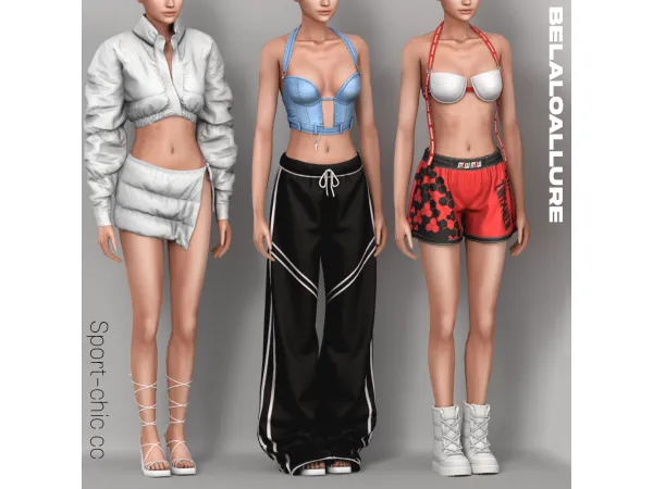 Alpha Belaloallure Sport chic collection - The Sims 4 Custom Content