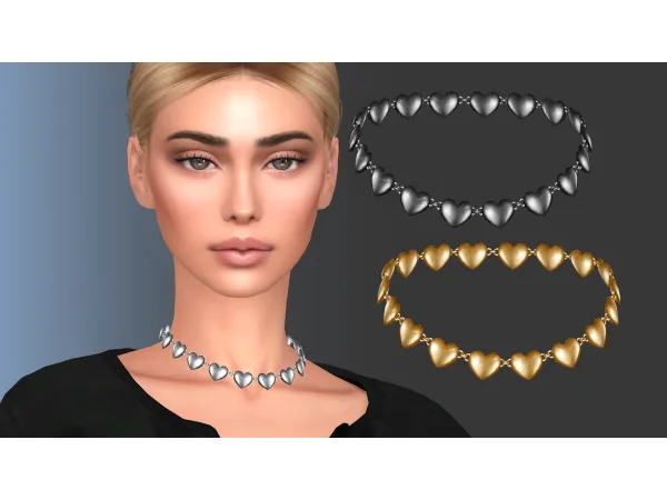 Mix Heart Necklace by NataliS - The Sims 4 Custom Content