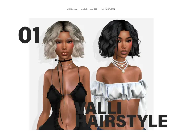 Alpha Valli Hairstyle by LeahLillith - The Sims 4 Custom Content