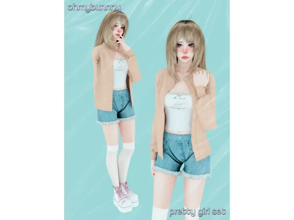 Alpha PRETTY GIRL SET - The Sims 4 Custom Content