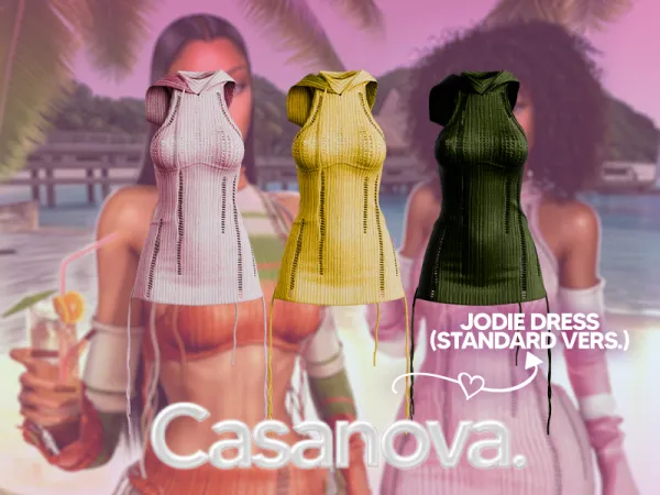 Alpha Casanova Jodie Dress Standard Version - The Sims 4 Custom Content