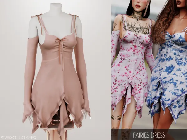 Mix Fairies dress - The Sims 4 Custom Content