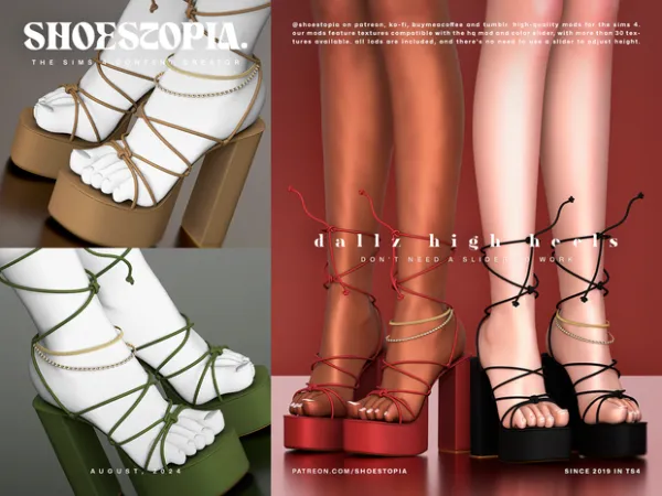 Alpha dallz high hells by shoestopia - The Sims 4 Custom Content