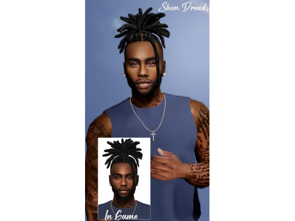 Alpha Shon Dreads by XxBlacksims - The Sims 4 Custom Content