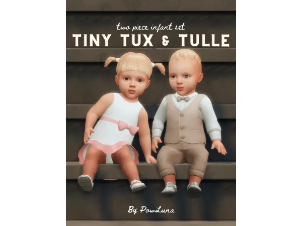 Maxis Match TINY TUX TULLE set by PowLuna - The Sims 4 Custom Content