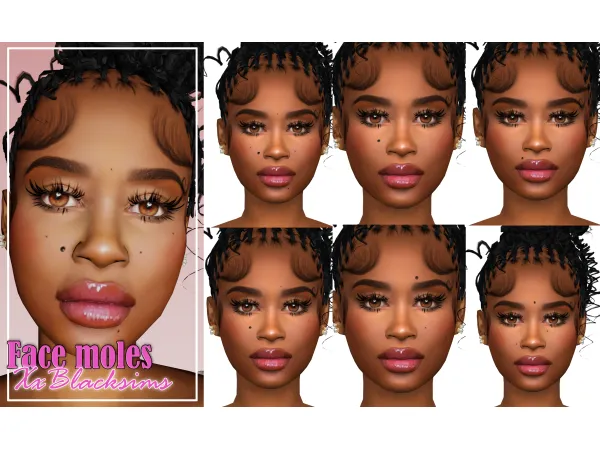 Mix Face moles by XxBlacksims - The Sims 4 Custom Content