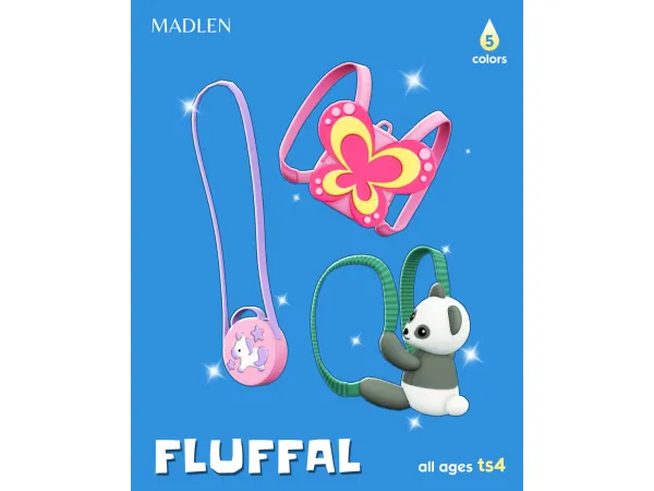 Maxis Match Fluffal Backpack Set by Madlen - The Sims 4 Custom Content