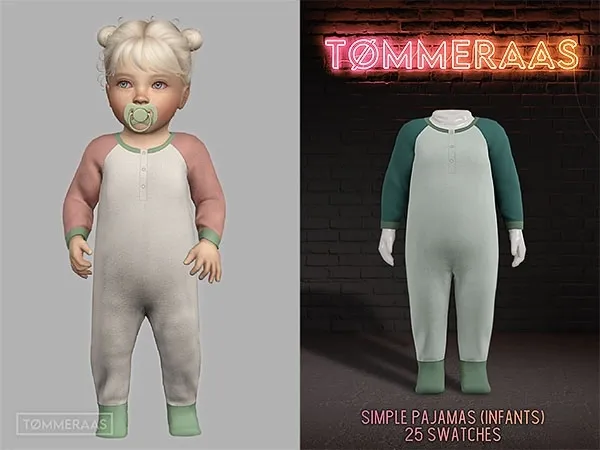Alpha TØMMERAAS Simple Pajamas for Infants (63) - The Sims 4 Custom Content