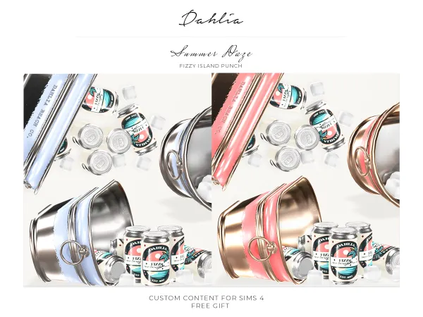 Alpha dahlia summer daze fizzy island punch (gift) - The Sims 4 Custom Content