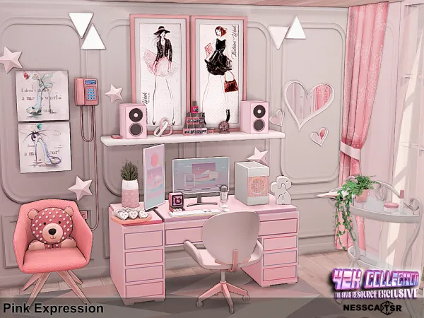 Alpha Pink Expression - The Sims 4 Custom Content