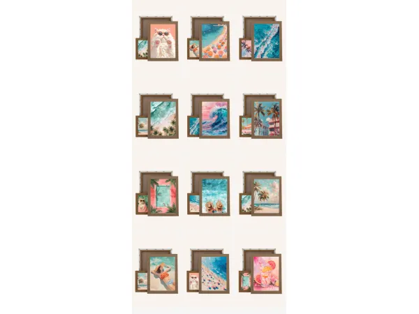 Alpha SUMMER PRINTS PAINTING PILE Lily Valley - The Sims 4 Custom Content