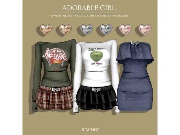 Alpha [RIMINGS] ADORABLE GIRL - The Sims 4 Custom Content