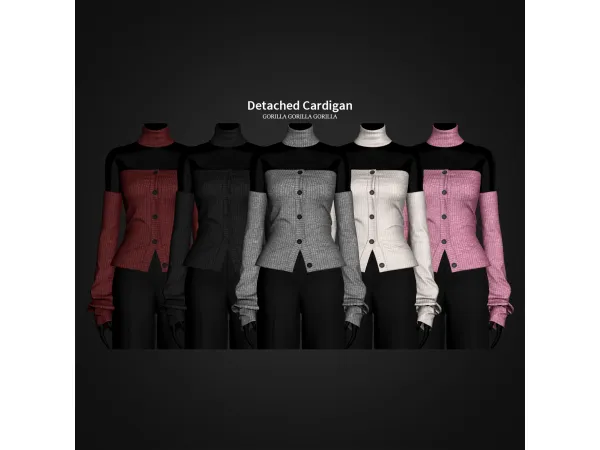 Alpha Detached Cardigan North Star Earrings by Gorilla Gorilla Gorilla - The Sims 4 Custom Content