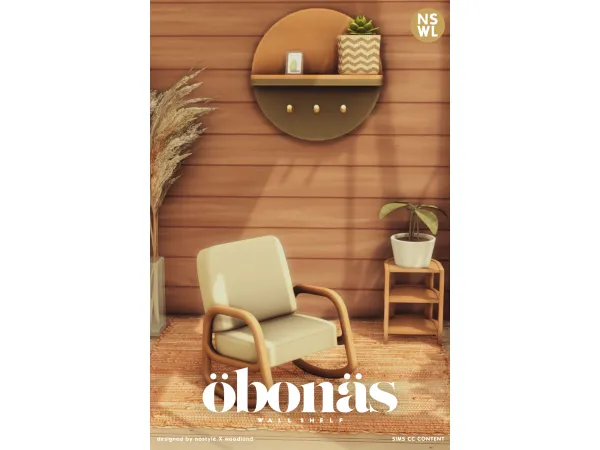 Maxis Match öbonäs wall shelf by Avatar nostylesimsstudio - The Sims 4 Custom Content
