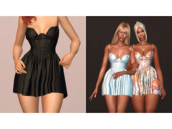 Alpha PAIGE Dress by Ali - The Sims 4 Custom Content