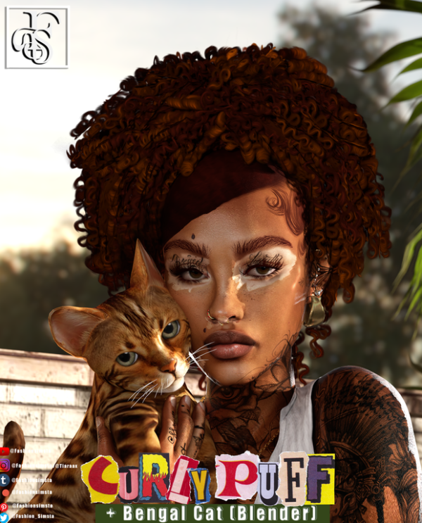 Alpha [EARLY ACCESS] Curly Ponytail by simsfinds - The Sims 4 Custom Content