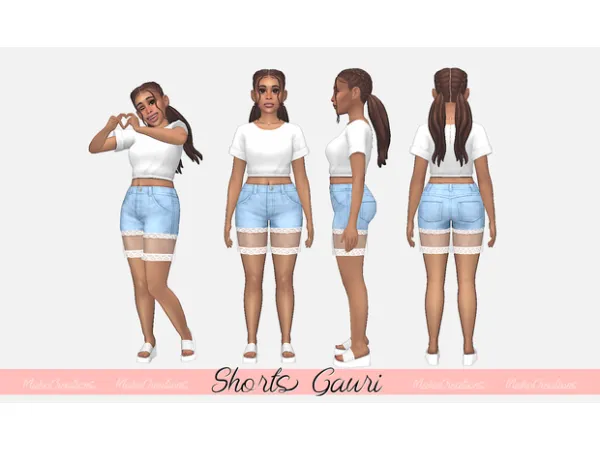 Maxis Match Shorts Gauri by MahoCreations - The Sims 4 Custom Content