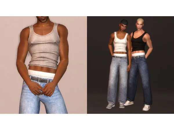 Alpha LAURANT Jeans by Ali - The Sims 4 Custom Content