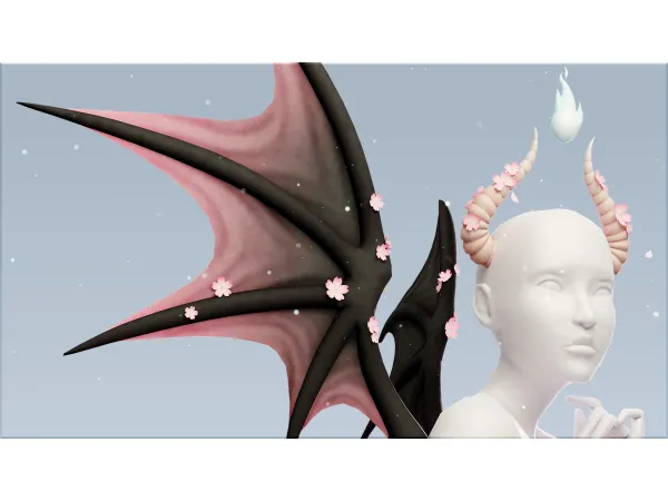 Maxis Match Sakura Demon by Saruin - The Sims 4 Custom Content