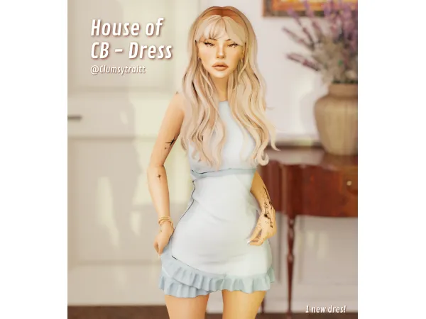 Alpha House of CB Eclipse dress by Taüve - The Sims 4 Custom Content