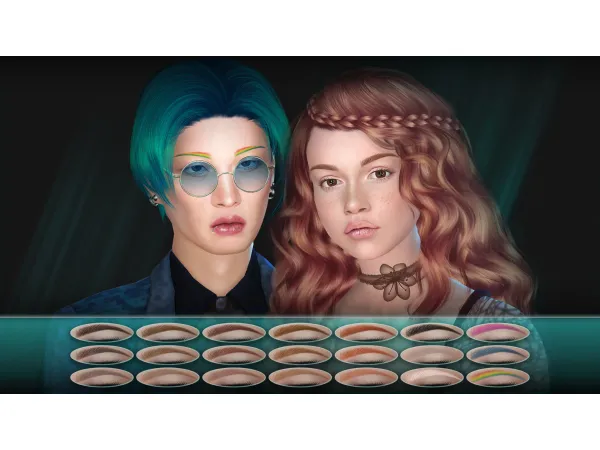 Alpha Eyebrows for Sim Sophia Loren by BAkalia - The Sims 4 Custom Content