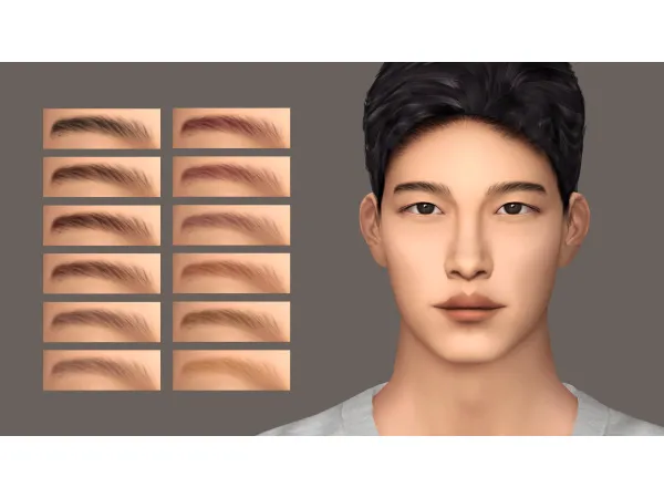 Alpha Flat Eyebrows - The Sims 4 Custom Content