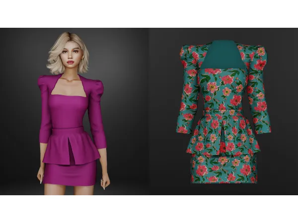 Alpha Amelia Dress by Talarian - The Sims 4 Custom Content