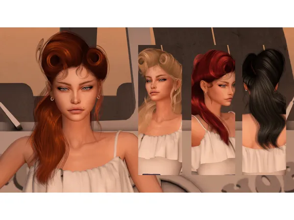 Alpha Vintage Robbie Hairstyle - The Sims 4 Custom Content
