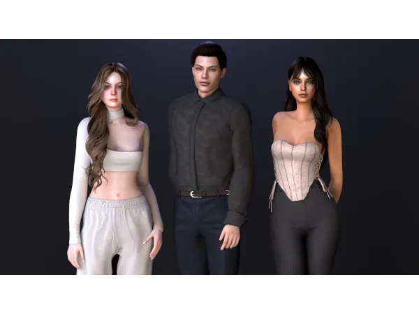 Alpha Luna Top Collection Pt 2 by astya96 - The Sims 4 Custom Content