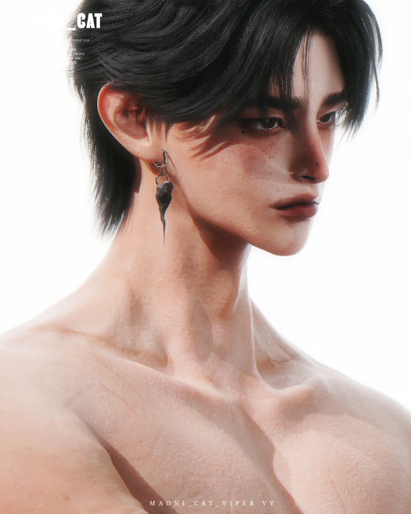 Alpha [Maoni_cat] Earrings No4 Meteorite fragments by simsfinds - The Sims 4 Custom Content