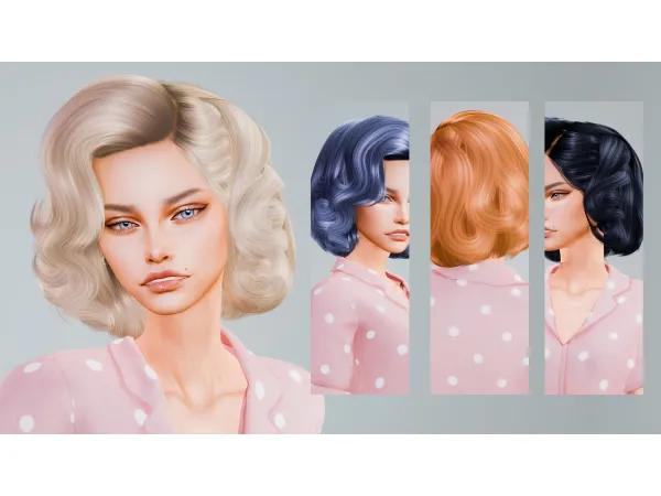 Alpha Vintage Luna Hairstyle - The Sims 4 Custom Content