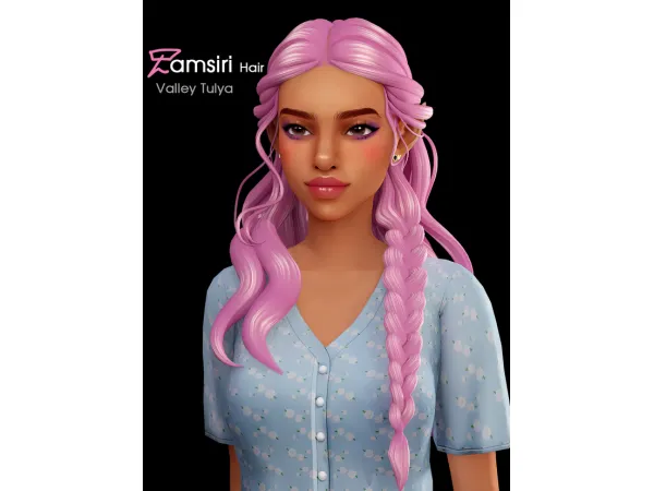 Maxis Match Tamsiri Hair by HelenaVtulya - The Sims 4 Custom Content