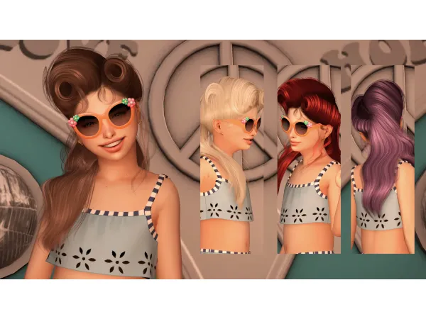 Alpha robbie hairstyle child - The Sims 4 Custom Content