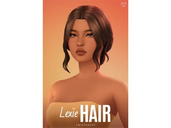 Maxis Match Lexie Hair by TwistedCat - The Sims 4 Custom Content