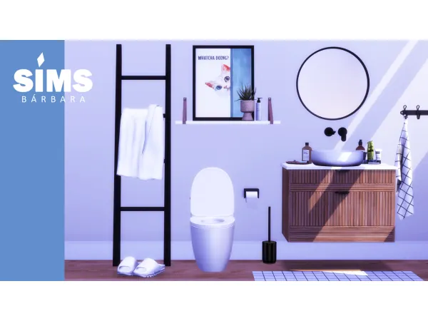 Maxis Match sink Bathroom Colorful ladder by Bárbara Sims - The Sims 4 Custom Content