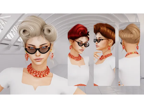 Alpha Robbie hairstyle v2 - The Sims 4 Custom Content