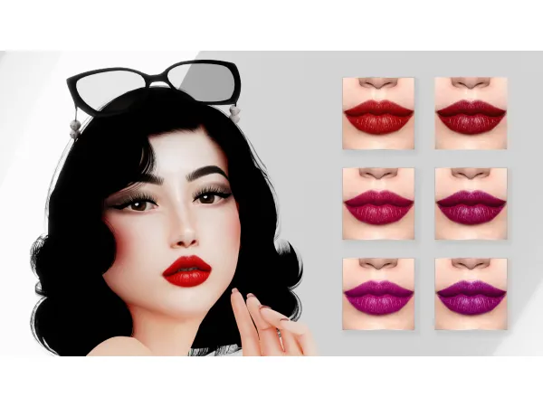 Alpha Vintage Summer Lipstick by Caroll - The Sims 4 Custom Content