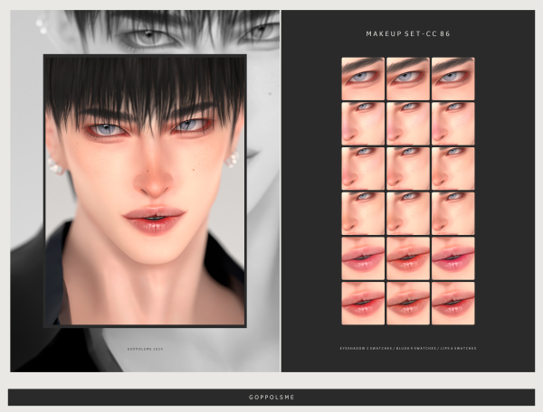 Alpha GPME GOLD MAKEUP SET CC86 by simsfinds - The Sims 4 Custom Content