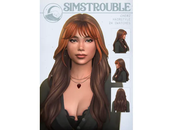 Maxis Match Cherie Hairstyle (2 Versions) by simstrouble - The Sims 4 Custom Content