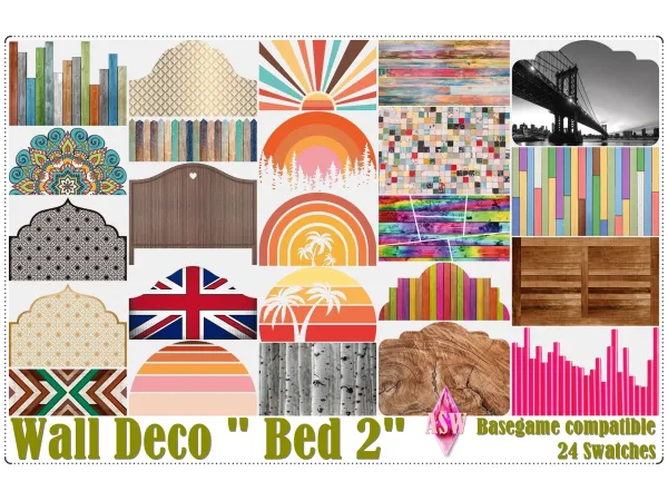 Mix Wall Deco - The Sims 4 Custom Content