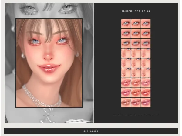 Alpha GPME GOLD MAKEUP SET CC85 by GoppolsMe - The Sims 4 Custom Content