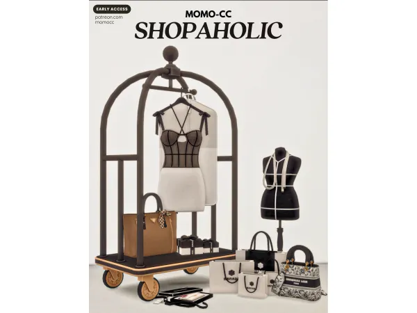 Maxis Match MOMO SHOPAHOLIC - The Sims 4 Custom Content