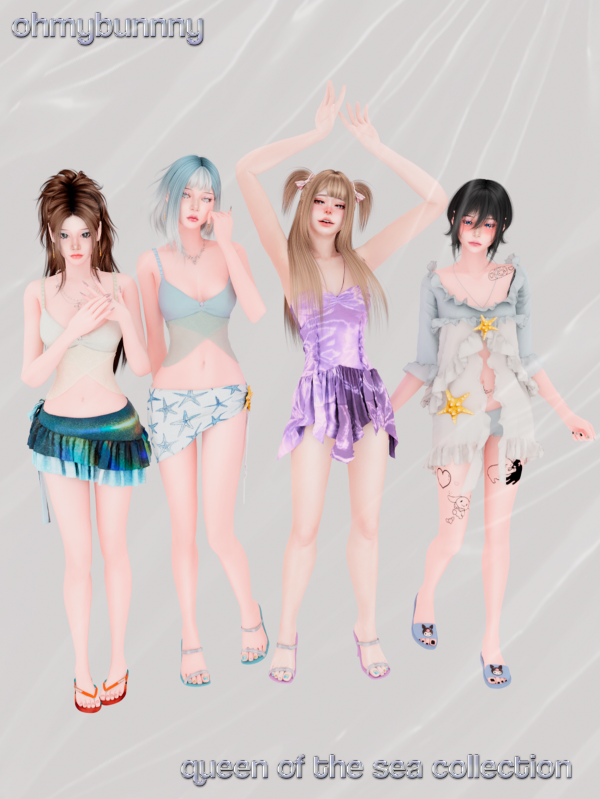Alpha QUEEN OF THE SEA COLLECTION by ohmybunnny2 - The Sims 4 Custom Content