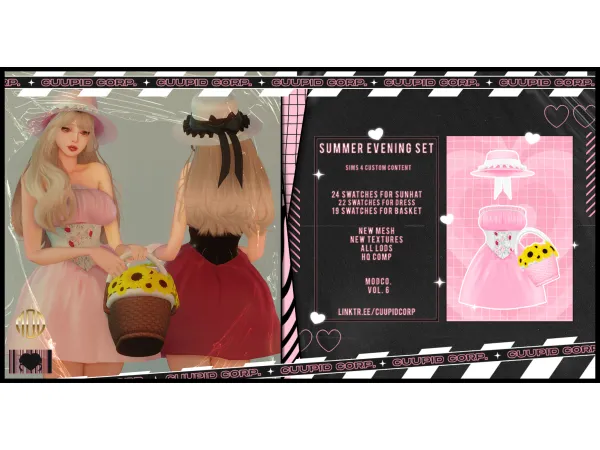 Maxis Match cuupid corp summer evening set - The Sims 4 Custom Content