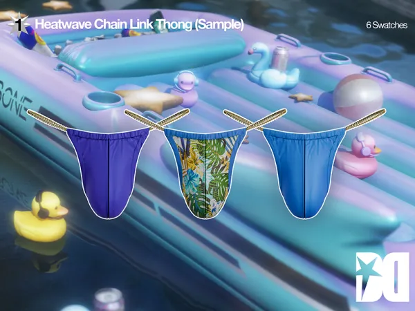 Alpha Heatwave Chain Link Thong (Sample) - The Sims 4 Custom Content
