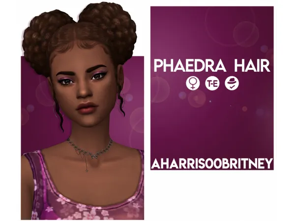 Maxis Match Phaedra Hair by aharris00britney - The Sims 4 Custom Content