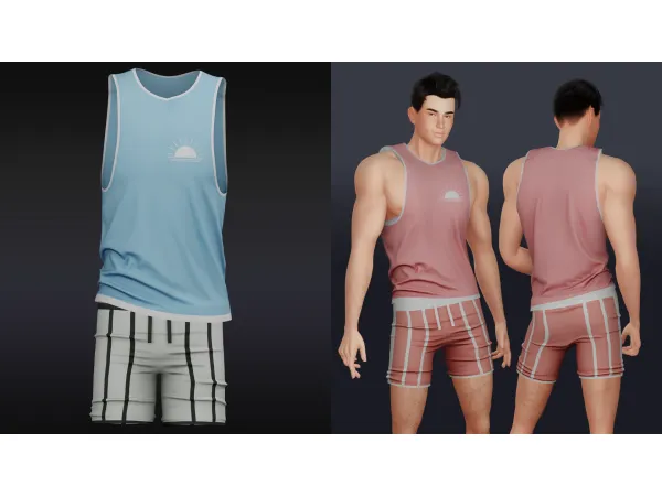 Alpha Sunny Athletic Set by Beto - The Sims 4 Custom Content