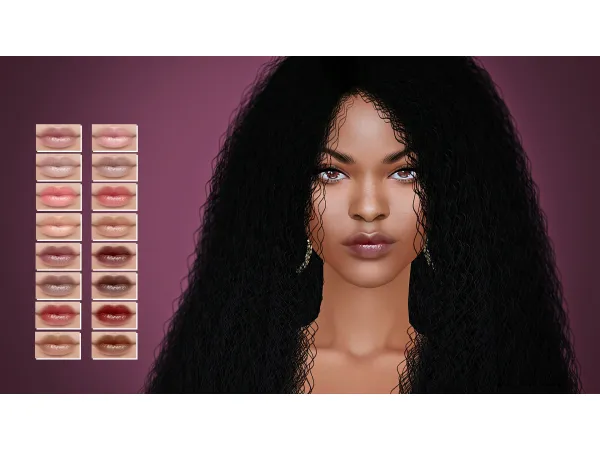Alpha Lipstick 21 by Soloriya - The Sims 4 Custom Content
