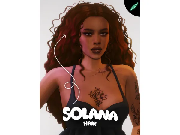 Maxis Match solana~ hair (3 versions!) 💎 by thatonegreenleaf - The Sims 4 custom content
