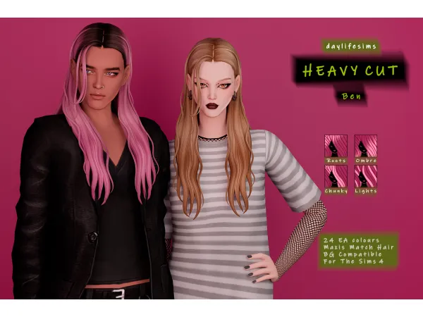 Maxis Match HEAVY CUT SET Ben by simsfinds - The Sims 4 Custom Content